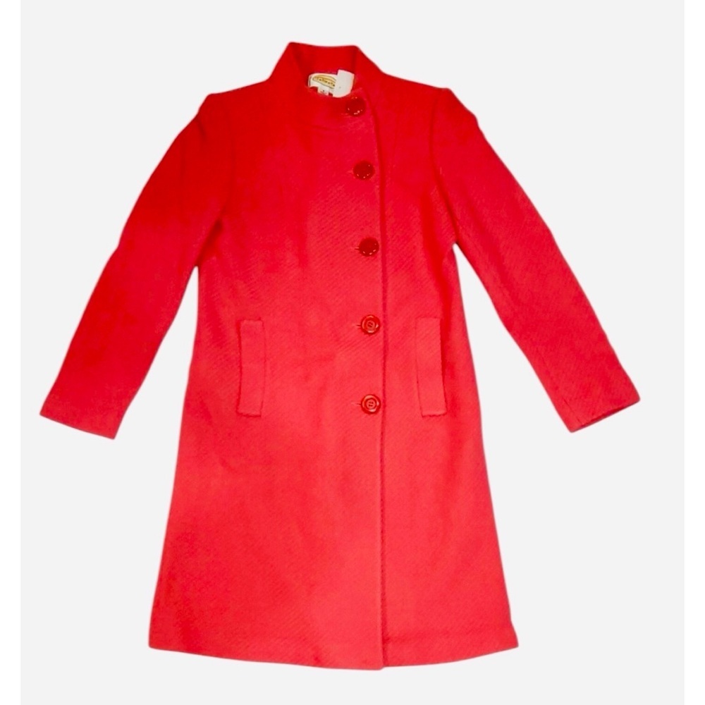 Talbots Salmon/Pink Wool Blend Car Coat Size 8P - Picture 6 of 6
